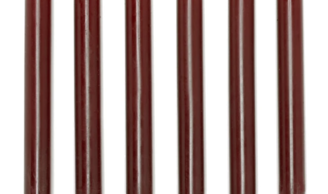 Handcrafted and dyed Burgundy tapered candles